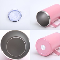 Gobelet isotherme minimaliste en acier inoxydable de 24 oz avec couvercle coulissant magnétique, double paroi, pour café, eau, bière, voyage