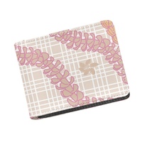 Pemegang kartu kulit PU cetak Logo OEM ODM dompet pria Fashion mewah puakenikena Hawaii kustom