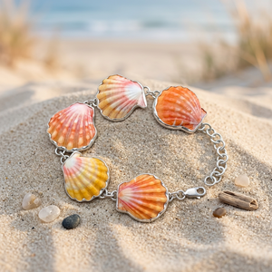Exclusive Sea Shell 925 Sterling Silver Natural Gemstone Cute Bracelet for Party Wedding & Gift Statement Jewelry - Product Image 3