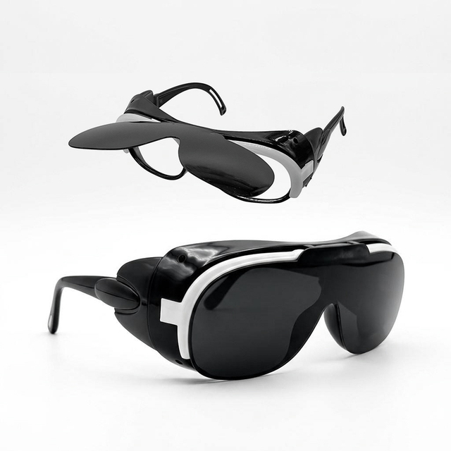 Flip up Welding Safety Goggles with Dual Lens Anti-Glare PP Material Safety  Glasses for Gas Welding Brazing Soldering Cutting