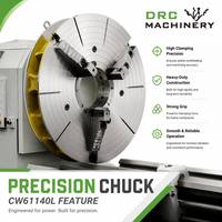 Tour horizontal robuste à commande manuelle CW61140L-3000 à 4 outils et 2 axes