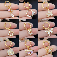 Nouveauté 2025 Bijoux de corps tendance : Boucles d'oreilles clipsables et Piercings de nombril en zircon sans perçage pour femme, pour les soirées