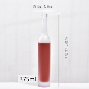 Bouteilles en verre transparent/ambre/vert <span class=keywords><strong>Bordeaux</strong></span>/Bourgogne 375ml 500ml 750ml à col long, portables, givrées, pour vin glacé et vodka - Product Image 6