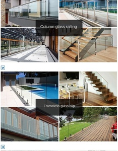 Balustrades en verre et acier inoxydable modernes personnalisées 2025, 50x50 mm, garde-corps de <span class=keywords><strong>terrasse</strong></span> avec installation facile pour balcon d'hôtel, escalier - Product Image 3