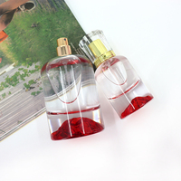 Nouveau style emballage de bouteille de parfum coloré à base épaisse luxe personnalisé clair 50ml 100ml vaporisateur de parfum bouteille en verre 30ml joint à sertir