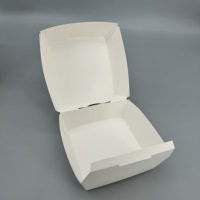 Emballage alimentaire en carton pliable jetable personnalisé avec logo UV, pour poulet frit, frites, hamburger, boîte à huile