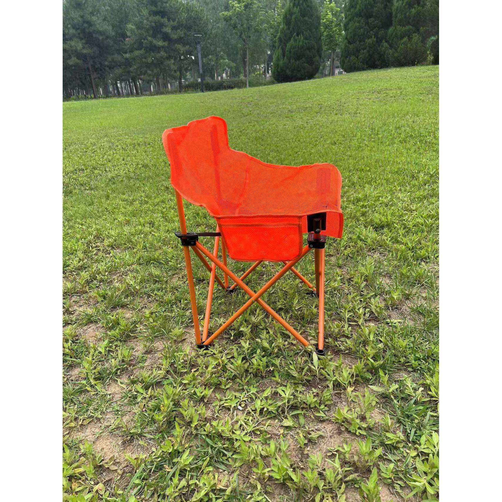 เก้าอี้พระจันทร์ตาข่ายสีส้ม