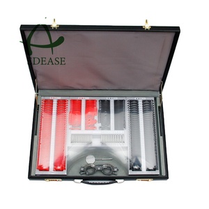 MEDEASE optik deneme Lens seti ME modeli <span class=keywords><strong>test</strong></span> için alüminyum kutu ile siyah ve kırmızı renkli Metal jant - Product Image 1