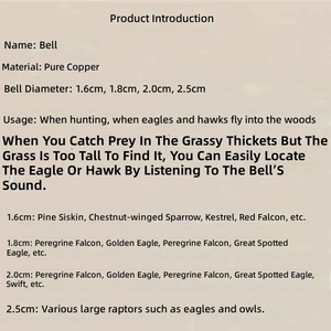 Campanello per Uccelli Cinese a Forma di Aquila, Campanello per Corvi e Pappagalli, Giocattolo per Uccelli con Anello Metallico da Appendere, con Campanello Gratuito per Addestramento, Spedizione Gratuita - Product Image 5