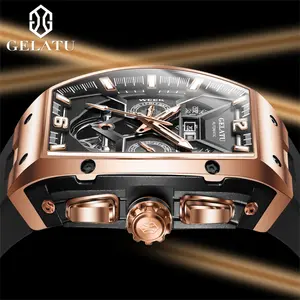 GELATU 6013 Oem Original Men Business Wrist Watch Gents Luxury Brand Stainless Steel Automatic Mechanical Watches For Mens
