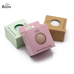 Éponge Konjac de Visage en Charbon 100% Naturelle, Douce et Bio pour Tous Types de Peau, Nettoyage Facial avec Boîte d'Emballage (Vente en Gros) - Product Image 2