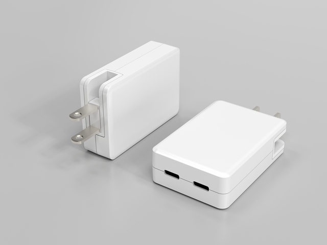 Foldable Plug 45W Dual USB C Charger, Ultra Slim Travel Wall Charger 30W + 12W Shared), Compact Power Adapter with Foldable