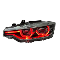 Nouveaux phares SJC Auto V3 originaux argentés tricolores DRL pour BMW F30 F35, feux de jour jaunes/blancs/rouges, phares Angel Eyes