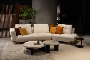 Grandes soldes Ensemble de canapés de salon 4 places en tissu cachemire Mobilier pour la maison Luxe - Product Image 2