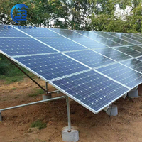 Système de montage au sol durable pour piliers en ciment solaire, structure de support sécurisée pour panneaux photovoltaïques sur mesure