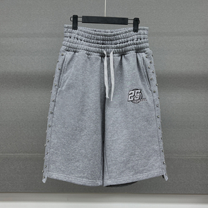 กางเกงขาสั้นเบอร์มิวดาสำหรับผู้ชายกางเกงขาสั้นซับเหงื่อทำจากผ้าฝ้ายประดับพลอยเทียมทันสมัยสำหรับฤดูร้อน - Product Image 1