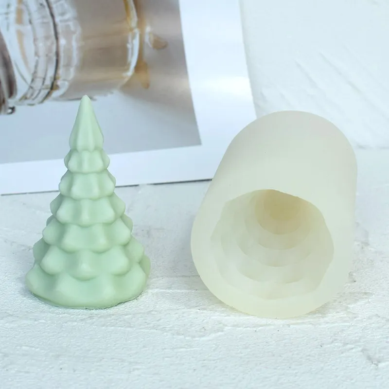 Swirl Giáng Sinh Cây Nến Khuôn Mẫu Cho Nến Làm Lễ Hội Quà Tặng Thông Cone Nhựa Khuôn Silicone Xmas Elk Chuông Đậu Nành Xà Phòng Công Cụ