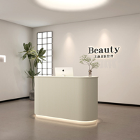 Comptoir de Caisse Moderne pour Petite Clinique, Bureau de Réception Rose pour Salon de Beauté, Caisse de Boutique, Guichet d'Accueil