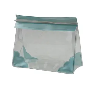 친환경 플라스틱 의류 포장 가방 사용자 정의 로고 투명 숙녀 PVC 세척 화장품 가방