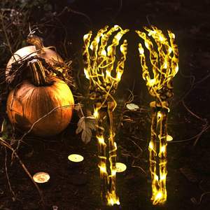Mano de Fantasma de Terror, Accesorios Realistas con Luz LED IP65, Esqueleto de Plástico <span class=keywords><strong>Animatrónico</strong></span> para Decoraciones de Jardín de Halloween - Product Image 6