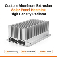 Radiateur haute densité en aluminium anodisé, dissipateur thermique en aluminium usiné CNC, dissipateur thermique extrudé en aluminium pour panneaux solaires