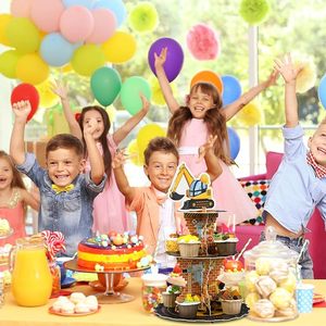 Decoraciones para Baby Shower con Temática de Bosque DAMAI, Soporte para Cupcakes de 3 Niveles, Soportes para Cupcakes con Animales de la Selva, Artículos para Fiestas con Temática Forestal - Product Image 6