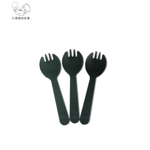 Disposable Plastic Spoons And Forks 13cm 12.2cm 11.5cm For Party Dessert Serving Green Color - Product Image 4