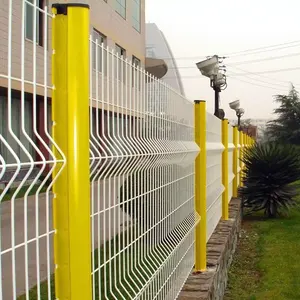 Pagar melengkung jala kawat las murah/panel pagar melengkung Keamanan Tinggi