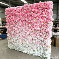 Mur de fleurs artificielles réalistes et douces, panneaux floraux en soie 3D/5D, roses, toile de fond de mariage, décoration de scène, arrangements personnalisés pour événements et fêtes