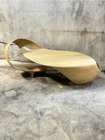 Table à thé en bois massif de forme spéciale, courbée à chaud, pour hôtel et bureau, bureau et table basse en bois d'origine chinoise