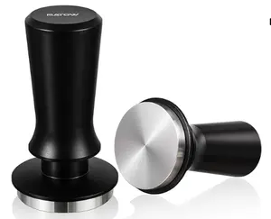 Tamper de espresso, 53,3mm 58,5mm Tamper para máquina de espresso, Tamper con resorte, Tamper de tierra de acero inoxidable 100%