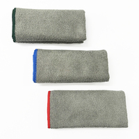 Ensemble de 2 serviettes en microfibre absorbantes, écologiques, sans peluches, séchage rapide, en corail polaire, avec logo personnalisé, 30x40cm, pour cuisine et nettoyage de voiture