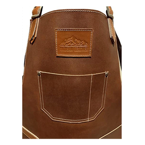 بو الجلود شواء مريلة مريلة قابل للتعديل المطبخ واللحام سترة واقية من الجلد الناعم معطف واقية للتنظيف - Product Image 4