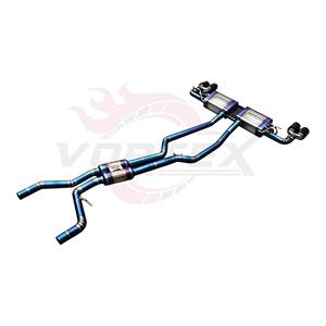 Sistema de Escape Catback Vortex Azul Titanio con Válvulas para Porsche Cayenne 958 958.2 con Silenciador Dividido y Puntas Cuádruples - Product Image 4