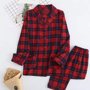 Ensemble de <span class=keywords><strong>pyjama</strong></span> en <span class=keywords><strong>flanelle</strong></span> 100% coton pour <span class=keywords><strong>homme</strong></span>, haut boutonné à manches longues, <span class=keywords><strong>pantalon</strong></span> avec motif à carreaux, vêtements de détente thermiques, vêtements de nuit respirants - Product Image 4