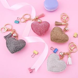 Vente en gros de porte-clés créatifs scintillants, breloques pour sacs pour femmes et filles, accessoires de sac à dos et de sac à main en cristal et strass - Product Image 3