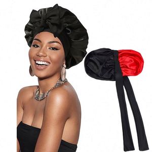 Bonnet de Nuit en Satin Double Couche Nouveau Style avec Lien Réglable pour Usage Quotidien et Extérieur, Adapté aux 4 Saisons - Vente en Gros - Product Image 1