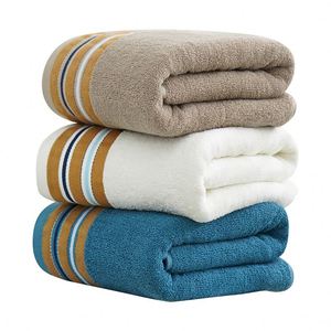 Serviette en coton pur 70 * 140 cm, grande taille, douce et absorbante, tapis de bain - Product Image 1