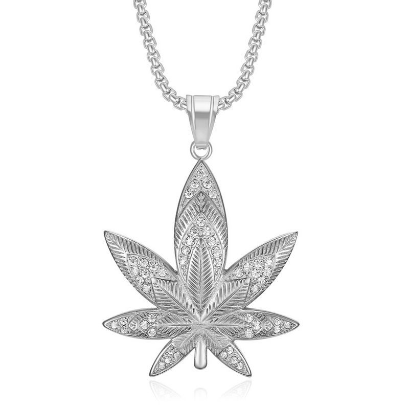 Pendentif simple couleur acier