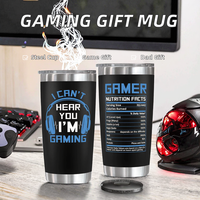 Gobelet isotherme en acier inoxydable de 20 oz pour homme, cadeau original pour la fête des pères, 'Je ne peux pas t'entendre, je fais du gaming'