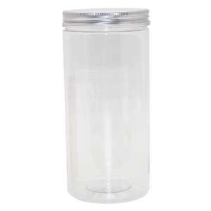 Frasco de Plástico Transparente con Tapa de Aluminio de 85 mm, Contenedor de Almacenamiento de Alimentos, Botella Sellada de Forma Cilíndrica para Granos y Productos Enlatados - Product Image 1