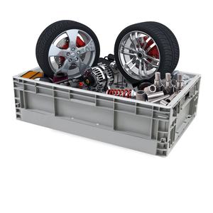 Sıcak satış lojistik depo depolama katlanabilir plastik hareketli sandık kapaklı - Product Image 4