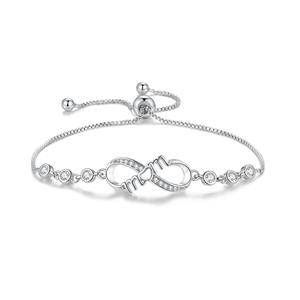 Mothers Day Gift <b>Bracelet</b> Jewelry Custom Infinity Heart Charm Adjustable Mom <b>Bracelet</b> - Product Image 1