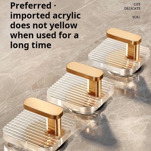 Ánh Sáng Sang Trọng Đấm Miễn Phí Trong Suốt Móc Mạnh Mẽ Dính Treo Tường Cho Cửa Treo Áo Nhà Bếp Phòng Tắm Khăn Móc - Product Image 6