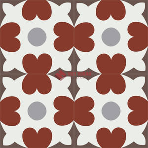 Baldosa de Cemento Rústica Española Encausticada 200x200mm, Revestimiento de Pared de Hormigón Prensado a Mano, Distribuidor Global de Exportación - Product Image 2