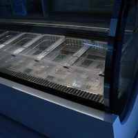 Vitrine Réfrigérée Commerciale Ronde en Verre pour Crème Glacée et Gelato, Prix Usine