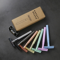 Rasoir professionnel à double lame avec cartouche, rasoir portable pour le visage, système de rasage pour hommes, soins personnels