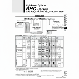 Pièces pneumatiques RHCB32-760 de cylindre de puissance élevée de SMC Pneumatics - Product Image 1
