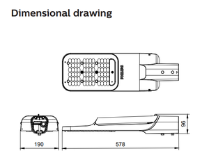 ไฟถนน Philips LED roadflair <span class=keywords><strong>Pro</strong></span> BRP593 LED243 /nw 150W DW2 PSR <span class=keywords><strong>GC</strong></span> - Product Image 4