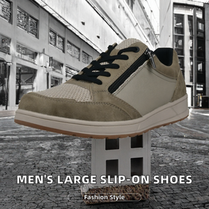 Chaussures de marche respirantes pour hommes, baskets décontractées à lacets, bout rond, doublure douce, semelle en caoutchouc, grande taille - Product Image 2